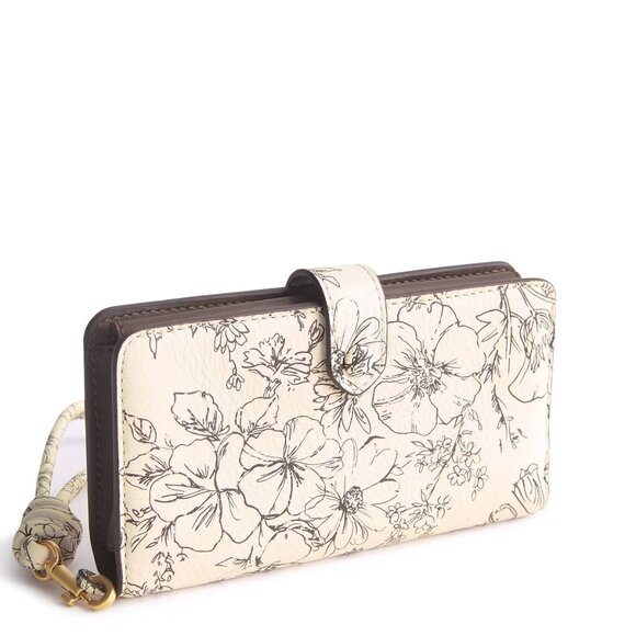 Vera Bradley Handbags - Vera Bradley Cream and Brown Floral Wallet